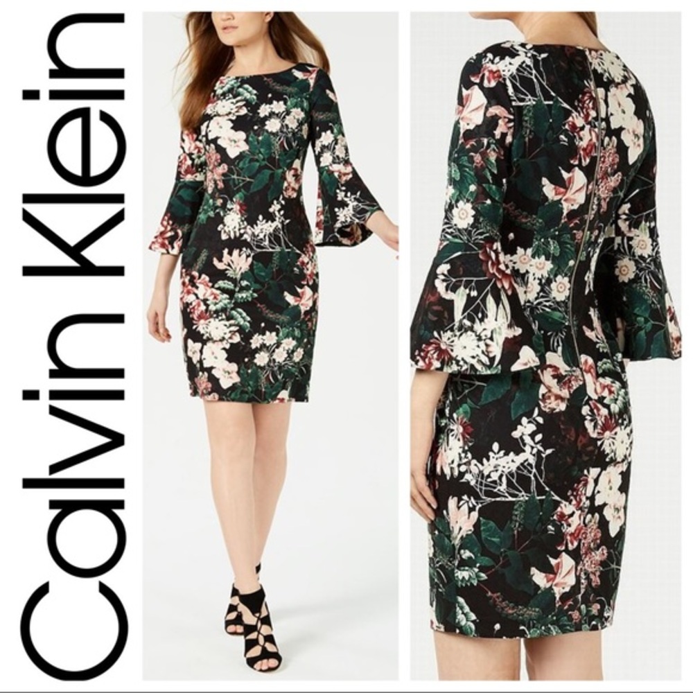 Calvin Klein Floral Sheath Dress